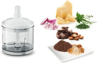 ErgoMixx staafmixer maatbeker deksel hakmolen - 600 Watt, wit.