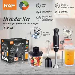 Staafmixers, 5-in-1 staafmixer, 800W soepblender met 500ml hakmolen en 600ml blender BPA-vrij
