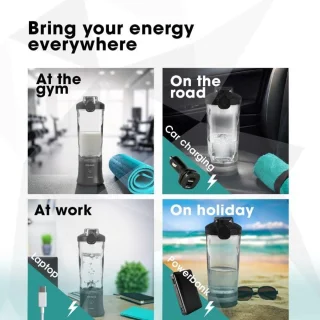 Draagbare Draadloze Blender met Roestvrij Stalen Messen - 150W, USB-C Oplaadbaar, 600ml - Perfect voor Smoothies, Shakes en IJs