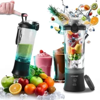 Draagbare Draadloze Blender met Roestvrij Stalen Messen - 150W, USB-C Oplaadbaar, 600ml - Perfect voor Smoothies, Shakes en IJs