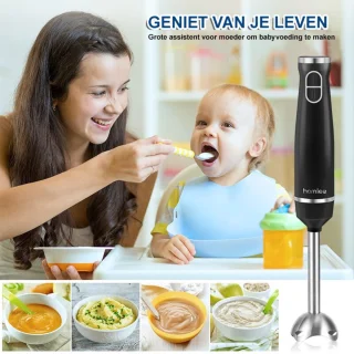 Bolture Staafmixer Set - Staafmixer Met Hakmolen - Hand Blender - Inclusief Gratis Extra’s - 1000 Watt