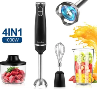 Bolture Staafmixer Set - Staafmixer Met Hakmolen - Hand Blender - Inclusief Gratis Extra’s - 1000 Watt