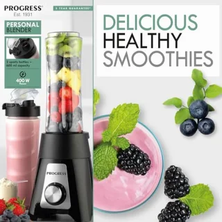Persoonlijke Blender – Elektrische Smoothie Maker, 600ml Capaciteit, 2 Snelheden met Pulsfunctie, Inclusief 2 Draagbare Sportflessen, 400W