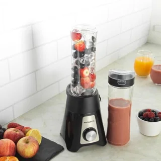 Persoonlijke Blender – Elektrische Smoothie Maker, 600ml Capaciteit, 2 Snelheden met Pulsfunctie, Inclusief 2 Draagbare Sportflessen, 400W