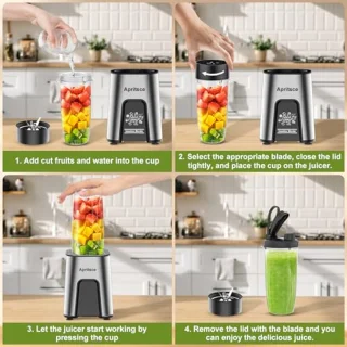 Mini Smoothie Maker - 850W Elektrische Blender met Schenkdeksel