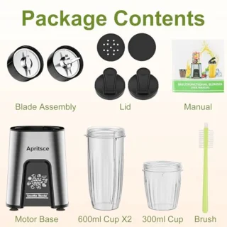 Mini Smoothie Maker - 850W Elektrische Blender met Schenkdeksel
