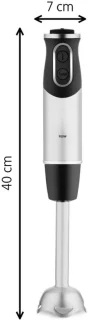 GTB® Staafmixer Set - Staafmixer Braun - Staafmixer met Hakmolen - Zwart - 40cm x 7cm x 7cm