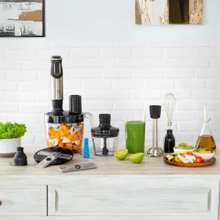 GTB® Staafmixer Set - Staafmixer Braun - Staafmixer met Hakmolen - Zwart - 40cm x 7cm x 7cm