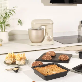 Elektrische Standmixer met 4 Liter Mengkom - 10 Snelheden, Pulse Functie, Spatbescherming en Accessoires