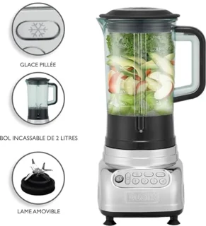Elektrische Blender voor Smoothies en Soepen - 2L Capaciteit met 7 standen en IJs Crush