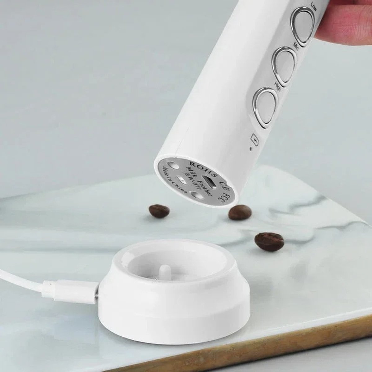 3 in 1 draadloze staafmixer wit USB