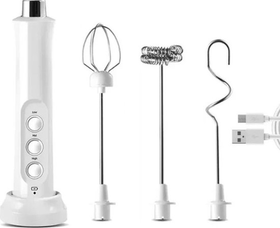 3 in 1 draadloze staafmixer wit USB