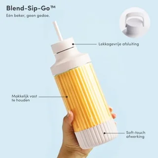 3-in-1 Smoothiemaker met 3 To-Go bekers - Wit