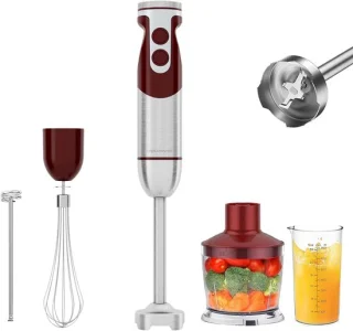 5-in-1 staafmixer rood