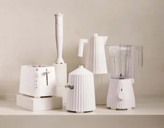 Alessi MDL10S W Staafmixer Set Plissé Wit Michele de Lucchi