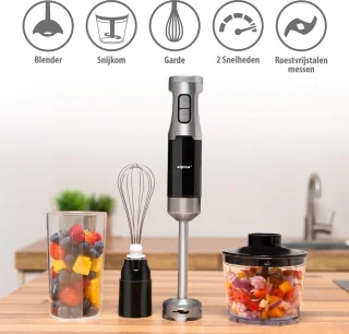 Alpina HB6700F-N Staafmixer Set 4-in-1 RVS 1000W