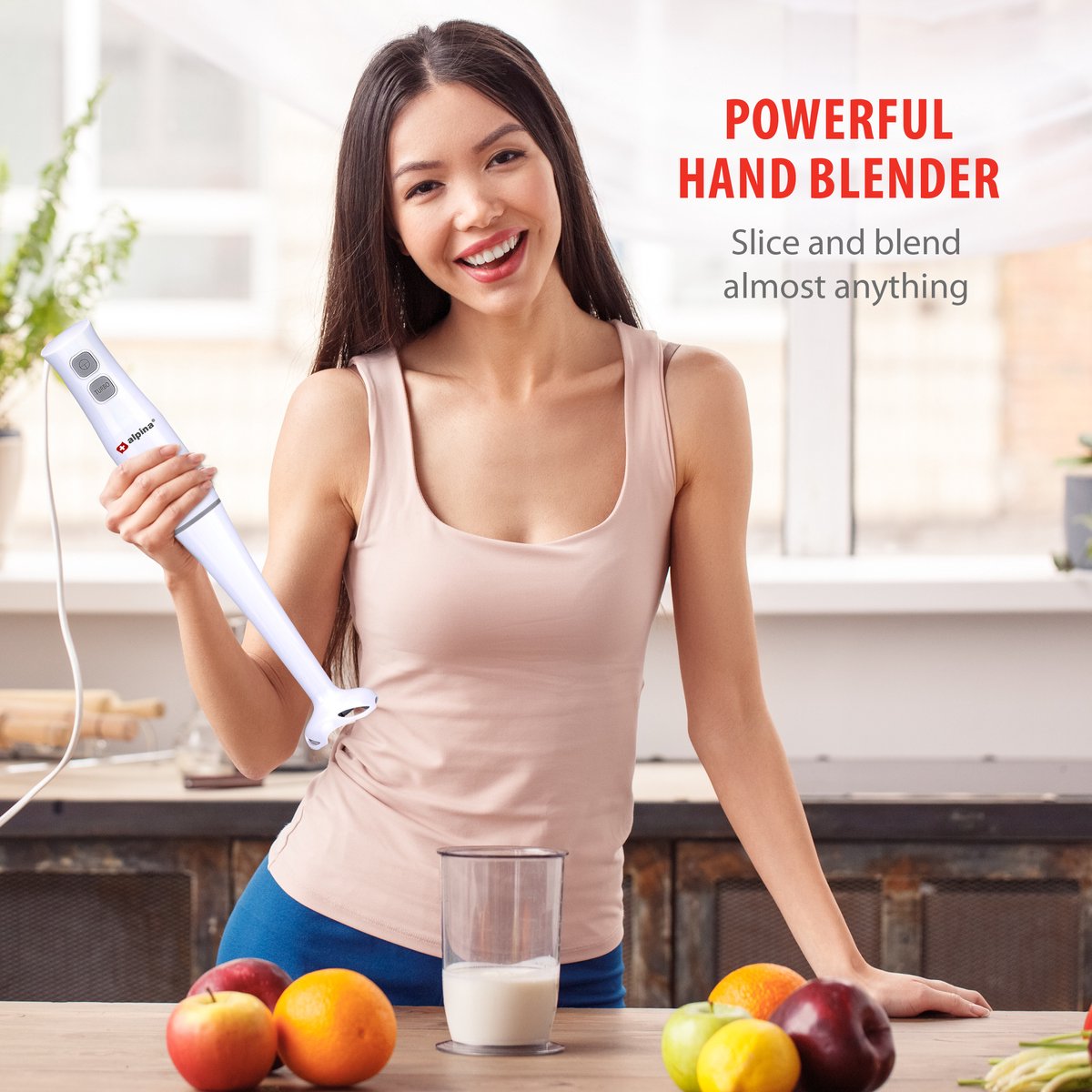 Alpina Staafmixer 400W RVS