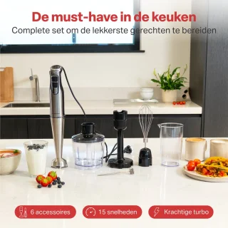 AoraKitchen Staafmixer Set 6-delig