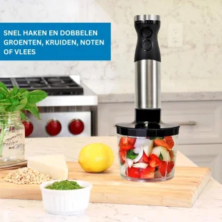 ApexArte Staafmixer met Hakmolen en Keukenmachine