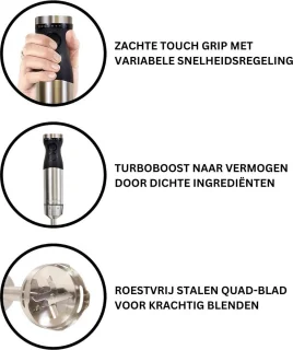 ApexArte Staafmixer met Hakmolen en Keukenmachine