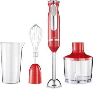 Aura® Staafmixer Set – Handblender, Rood