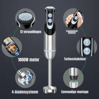 Wat vinden we goed aan de Aura Staafmixer Set - Staafmixer en Hakmolen