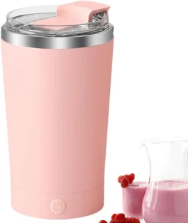 Automatische roerbeker - zelfmengbeker mok - 400 ml - roze