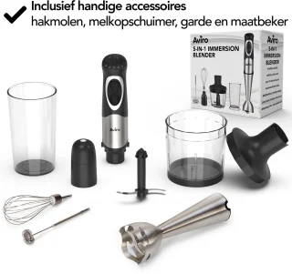 Aviro Staafmixer Set 1000W RVS