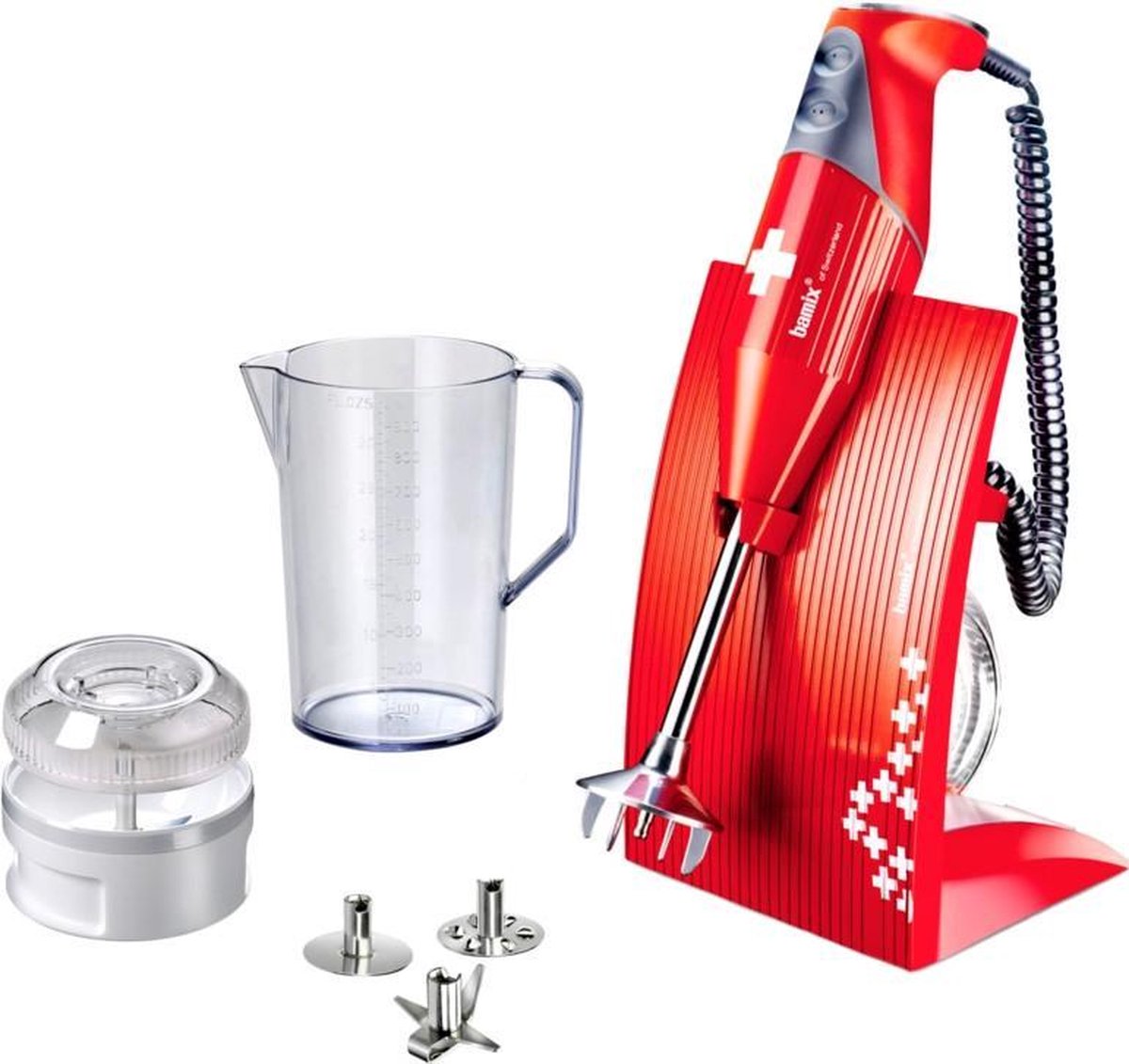 Bamix SwissLine Staafmixer Rood 200W