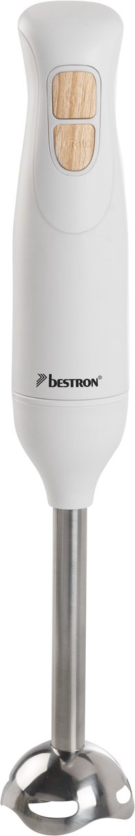 Bestron Staafmixer 600W Wit/Imitatiehout