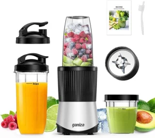 Blender 900W 11-delig Zilver/Zwart