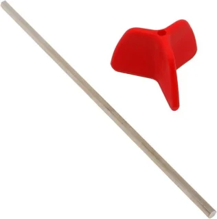 Boormixerset mengstaaf 27 cm rood