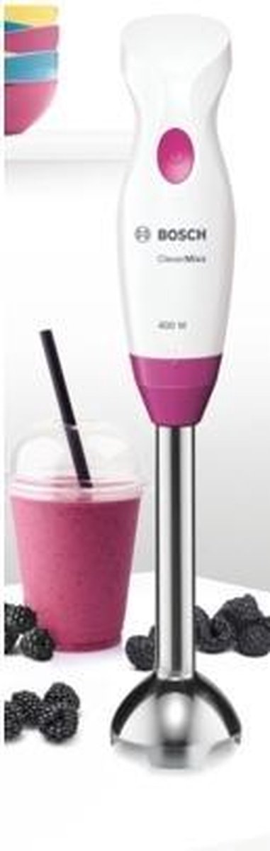 Bosch MSM2410PW CleverMixx Staafmixer Wit/Roze