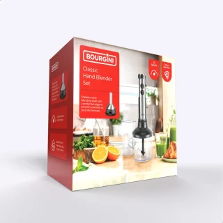 Bourgini Staafmixer Set 1500W RVS 4-delig