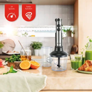 Bourgini Staafmixer Set 1500W RVS 4-delig