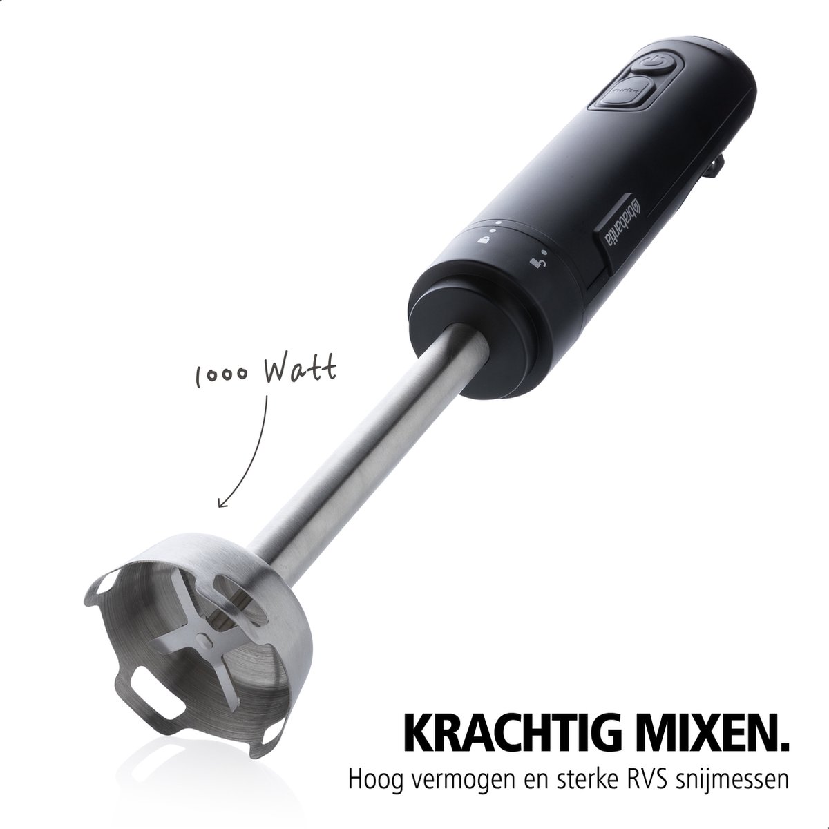 Wat vinden we goed aan de Brabantia D8-4CMB Staafmixer set Zwart RVS