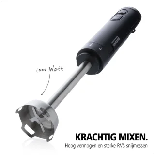 Brabantia D8-4CMB Staafmixer set Zwart RVS