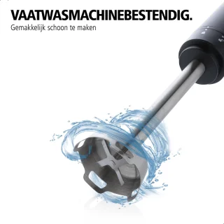 Brabantia D8-4CMB Staafmixer set Zwart RVS
