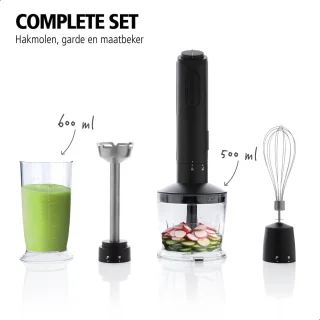 Brabantia D8-4CMB Staafmixer set Zwart RVS