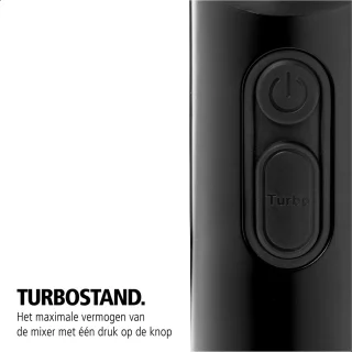 Brabantia D8-4CMB Staafmixer set Zwart RVS