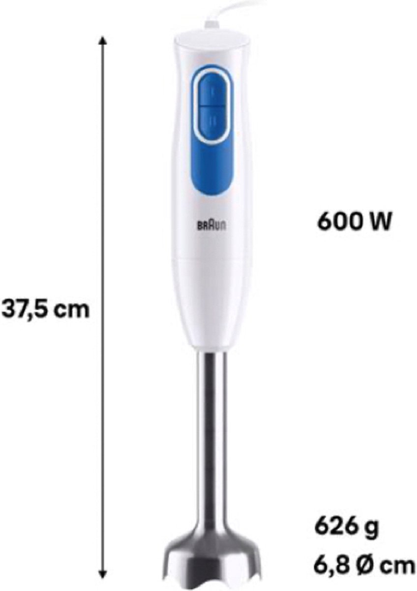 Braun MQ20.001 Staafmixer Blauw/Wit