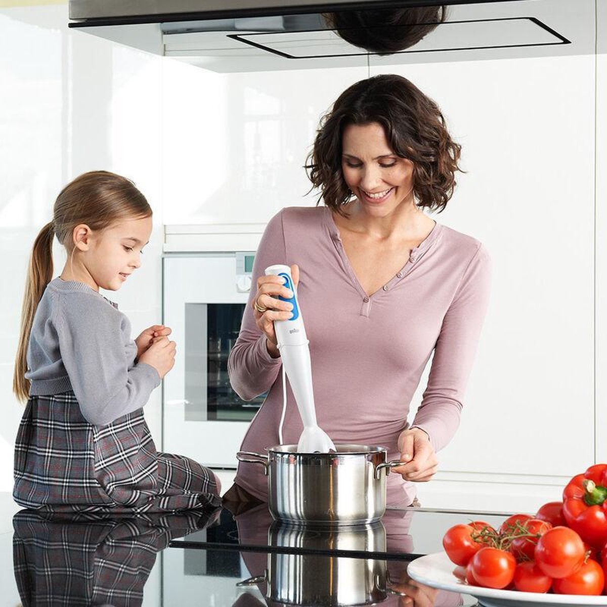 Braun MQ3025WH Omeletmixer met vleesmolen Wit/blauw