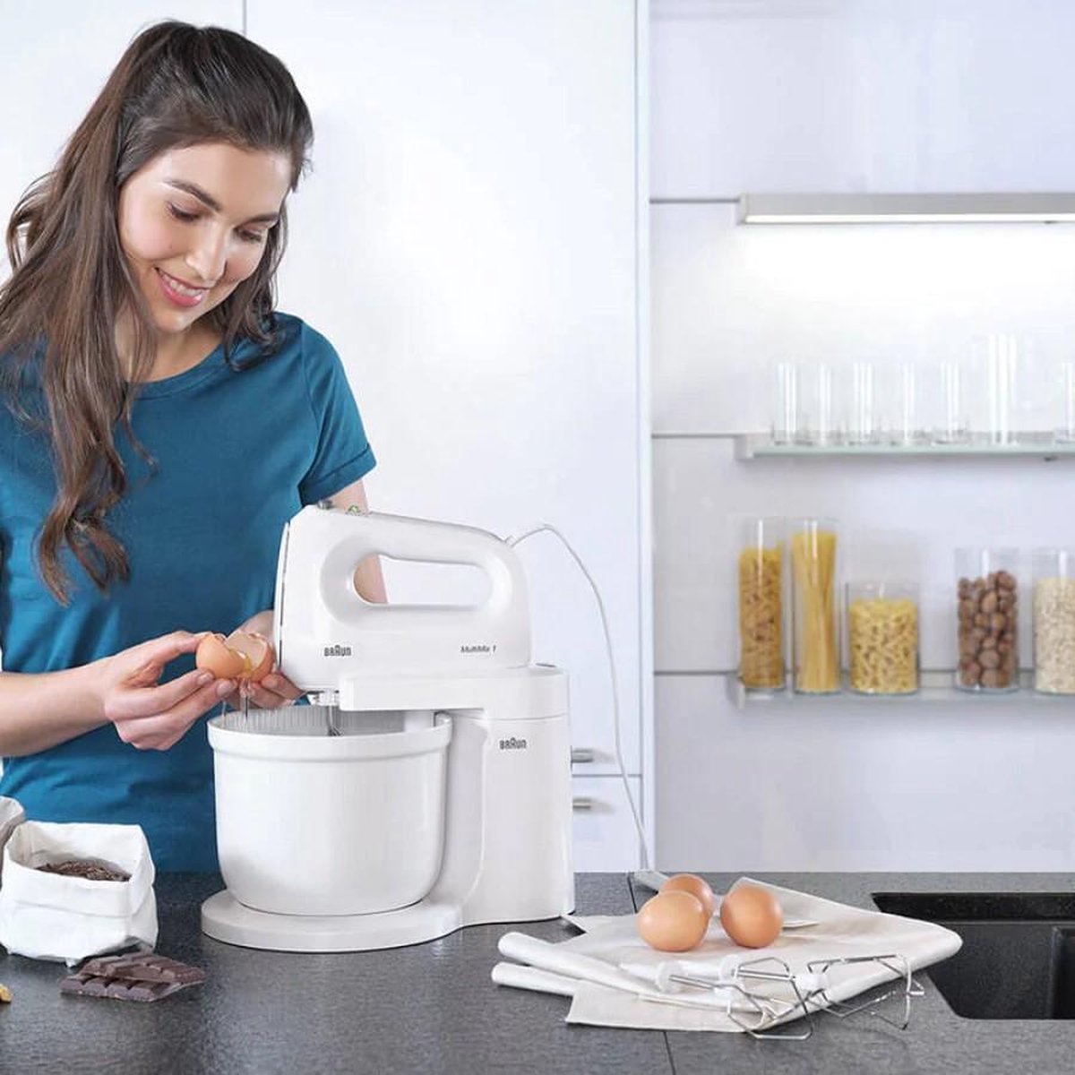 Braun MultiMix HM1070 Handmixer Wit