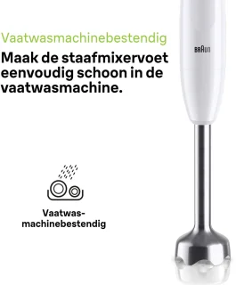 Braun MultiQuick 1 MQ10.001MWH Staafmixer Wit
