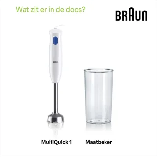 Braun MultiQuick 1 MQ10.001MWH Staafmixer Wit