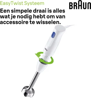 Braun MultiQuick 1 MQ10.202MWH Staafmixer Wit