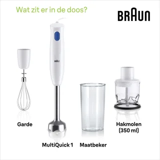 Braun MultiQuick 1 MQ10.202MWH Staafmixer Wit