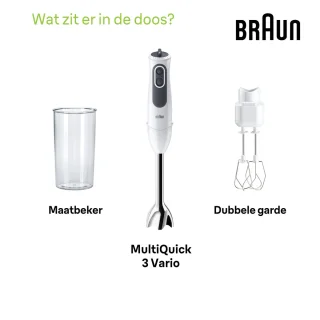 Braun MultiQuick 3 Vario MQ3105BWH Staafmixer Wit