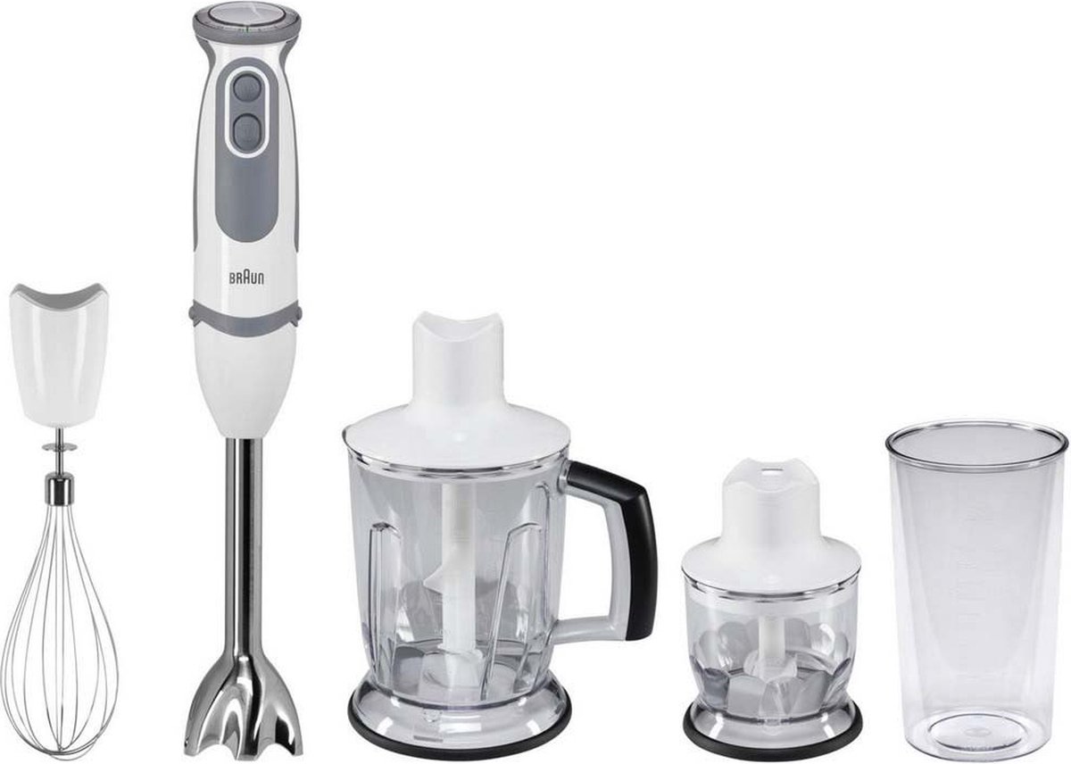 Braun MultiQuick 5 MQ 5245 WH Vario Staafmixer Wit/Grijs