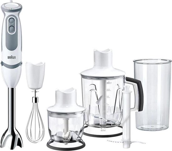 Braun MultiQuick 5 MQ 5245 WH Vario Staafmixer Wit/Grijs